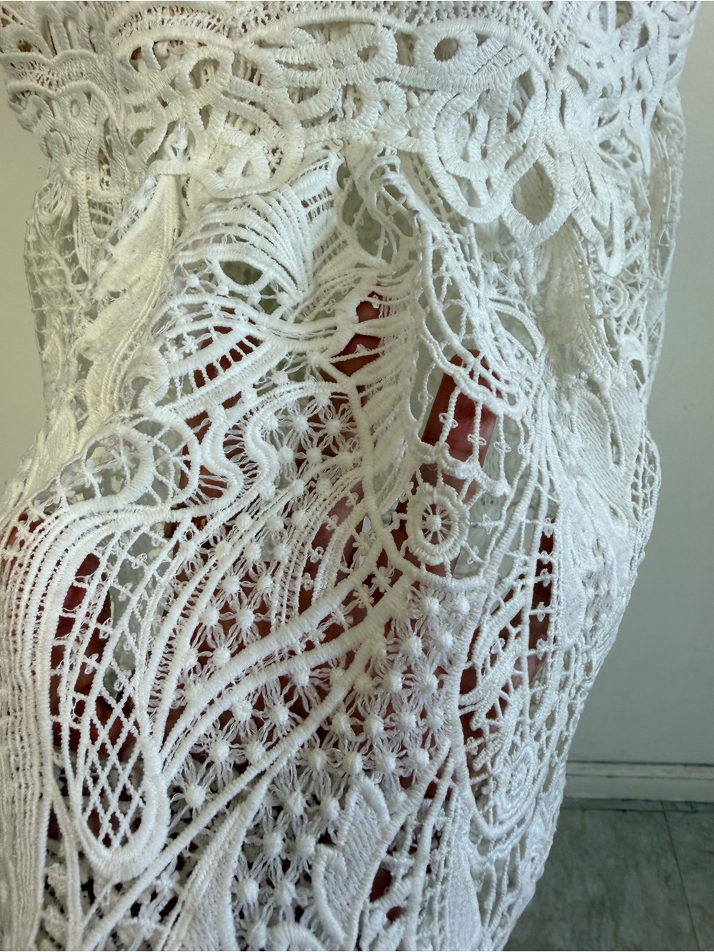 Elliatt White Lace Wedding Bachelorette  Maxi Long Dress Small - Picture 8 of 13